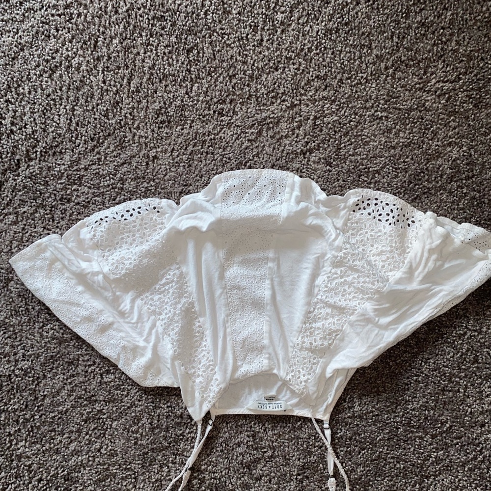 American Eagle Outfitters White Lace Blouse